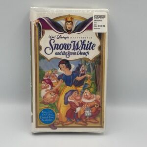 Walt Disney Snow White and the Seven‎ Dwarfs VHS Masterpiece NOS SEALED